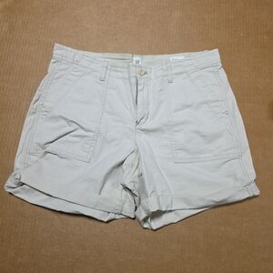 GAP Girlfriend Chino Shorts in Light Beige Sz 12